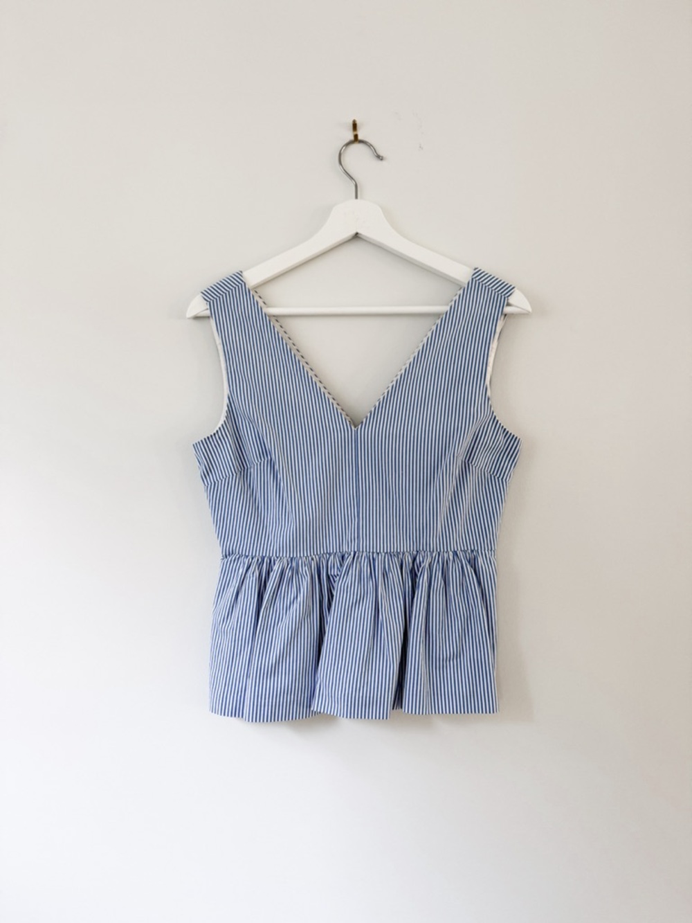 J.Crew Blue & White Stripe
Peplum Top